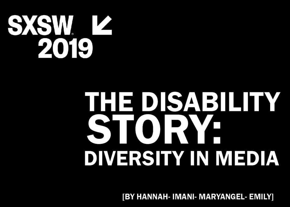 The Disability Story: Diversity in Media