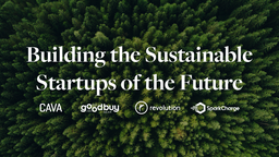 Building the Sustainable Startups of the Future