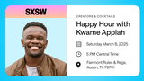 Kwame Appiah Influencer and event info banner