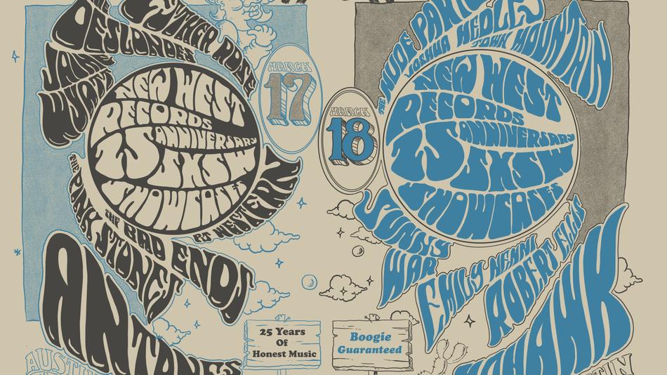 25th Anniversary Showcase for New West Records featuring Robert Ellis, Emily Nenni, Sunny War, Town Mountain and The Nude Party!