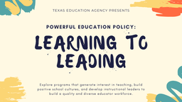 Powerful Education Policy: Learning to Leading