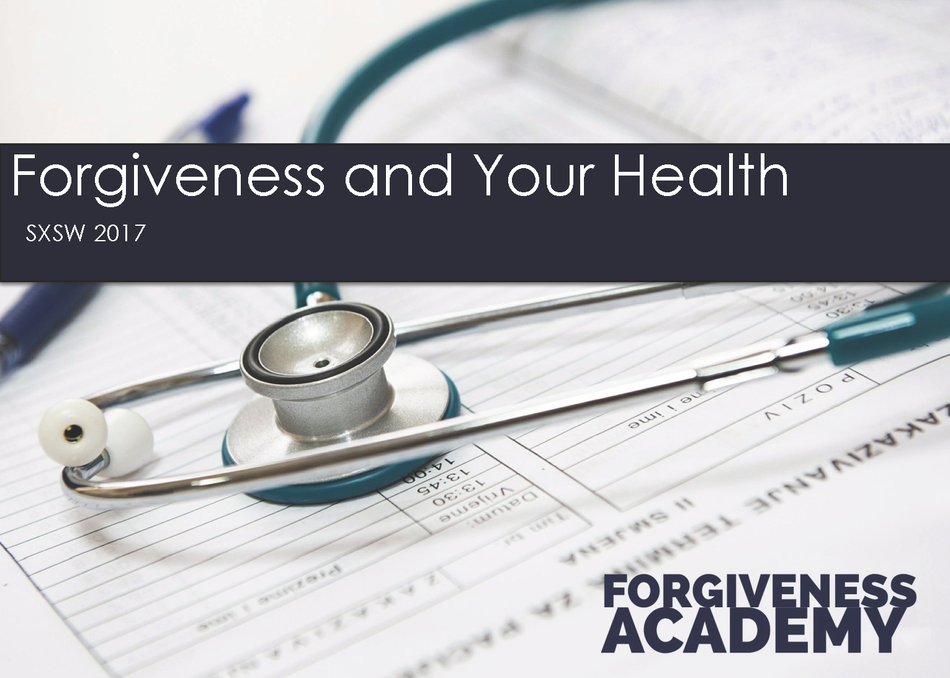 Forgiveness and Your Health Meet Up